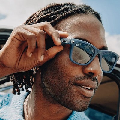 Ray-Ban Wayfarer Matte Jeans Transparent/ Dusty Blue Polarized M/L - фото 78979