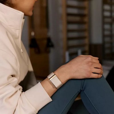 Плетёный люксовый ремешок Whoop Superknit Luxe 5.0 Dune with Gold - фото 80923