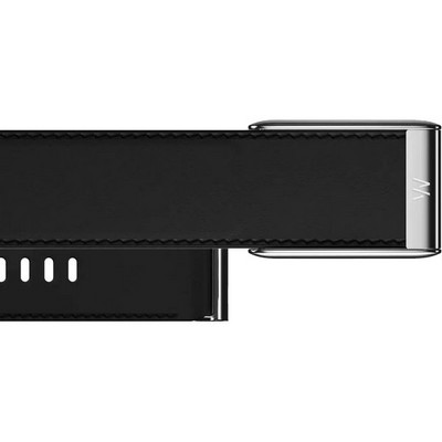 Кожаный люксовый ремешок Whoop LeatherLuxe Straight 5.0 Black/Cream with Titanium - фото 80941