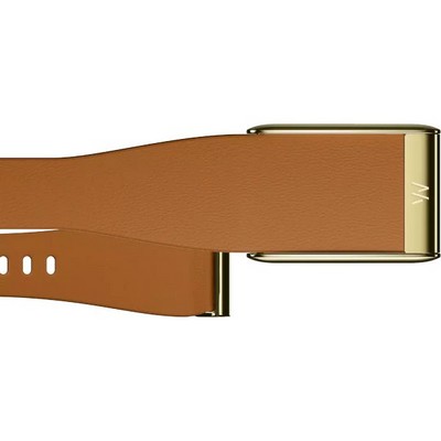 Кожаный люксовый ремешок Whoop LeatherLuxe Tapered 5.0 Camel with Gold - фото 80947