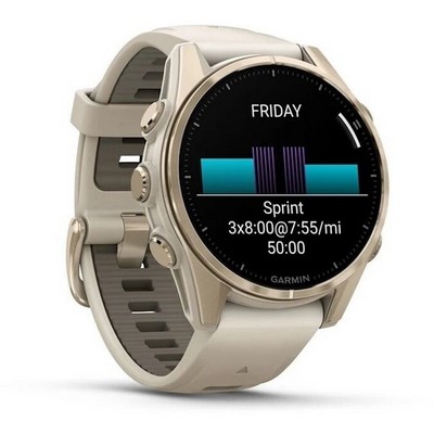 Garmin Fenix 8 43mm Amoled Sapphire  Soft Gold with Dark Sandstone Silicone Band (010-02903-11) - фото 81777