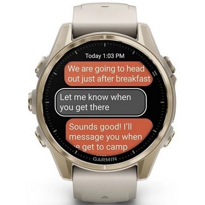 Garmin Fenix 8 43mm Amoled Sapphire  Soft Gold with Dark Sandstone Silicone Band (010-02903-11) - фото 81778