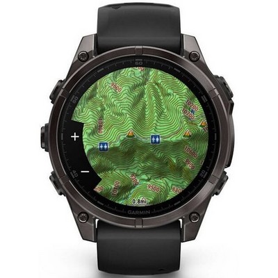 Garmin Fenix 8 47mm Amoled Sapphire Carbon Gray DLC Titanium with Pebble Gray Silicone (010-02904-21) - фото 81793