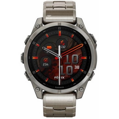 Garmin Fenix 8 47mm Amoled Sapphire Titanium Graphite with Titanium bracelet + Graphite Silicone band (010-02904-40) - фото 81800