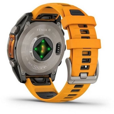 Garmin Fenix 8 47mm Amoled Sapphire Titanium with Spark Orange Silicone (010-02904-11) - фото 81808
