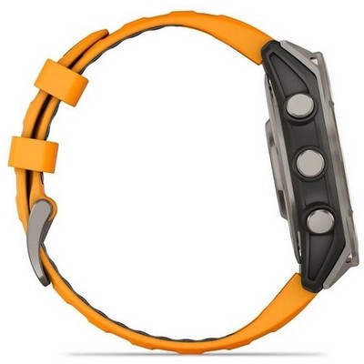 Garmin Fenix 8 47mm Amoled Sapphire Titanium with Spark Orange Silicone (010-02904-11) - фото 81809