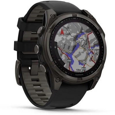 Garmin Fenix 8 47mm Solar Sapphire Carbon Gray Titanium with Black/Pebble Silicone (010-02906-11) - фото 81812