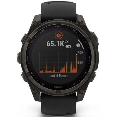 Garmin Fenix 8 47mm Solar Sapphire Carbon Gray Titanium with Black/Pebble Silicone (010-02906-11) - фото 81813