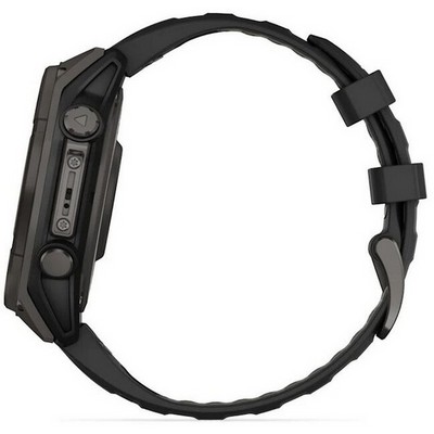 Garmin Fenix 8 47mm Solar Sapphire Carbon Gray Titanium with Black/Pebble Silicone (010-02906-11) - фото 81817