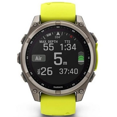 Garmin Fenix 8 47mm Solar Sapphire Titanium with Yellow Graphite Silicone (010-02906-21) - фото 81821
