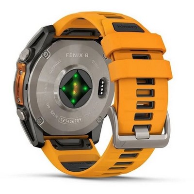 Garmin Fenix 8 51mm Amoled Sapphire Carbon Gray DLC Titanium with Spark Orange Silicone (010-02905-11) - фото 81843