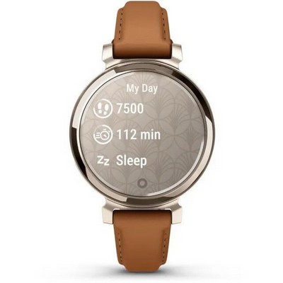 Garmin LILY 2 Cream Gold Case with Tan Leather Band (010-02839-02) - фото 81933
