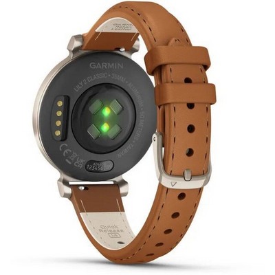 Garmin LILY 2 Cream Gold Case with Tan Leather Band (010-02839-02) - фото 81934