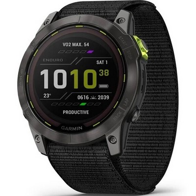Garmin Enduro 2 Sapphire Solar Carbon Gray DLC Titanium with Nylon Band (010-02754-00) - фото 82201