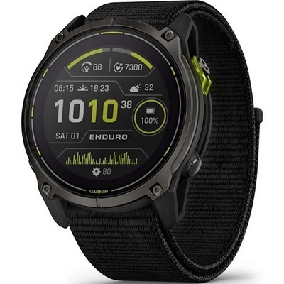 Garmin Enduro 3 51mm Solar Sapphire Lens Carbon Gray DLC Titanium with Black Nylon Band (010-02751-00) - фото 82208