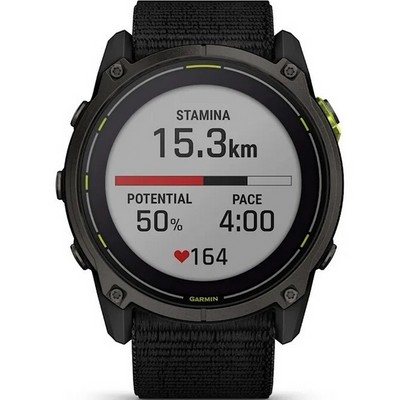 Garmin Enduro 3 51mm Solar Sapphire Lens Carbon Gray DLC Titanium with Black Nylon Band (010-02751-00) - фото 82211