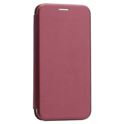 Чехол-книжка кожаный Innovation Case для iPhone XS/ X (5.8") Бордовый - фото 19514