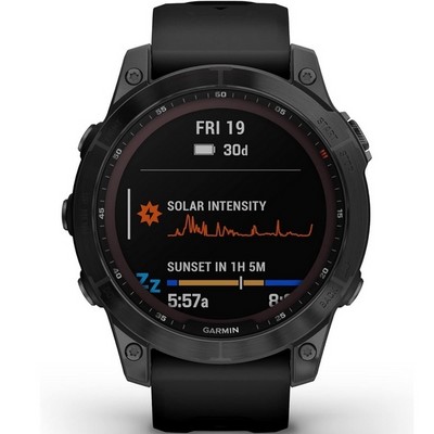 Garmin Fenix 7 Sapphire Solar Black DLC wt Black Band (Official RFB) (010-02540-34) - фото 82223