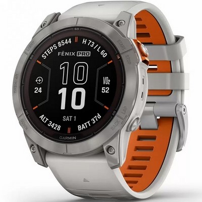 Garmin Fenix 7X Pro Sapphire Solar Titanium wt Fog Gray Band (010-02778-14) - фото 82228