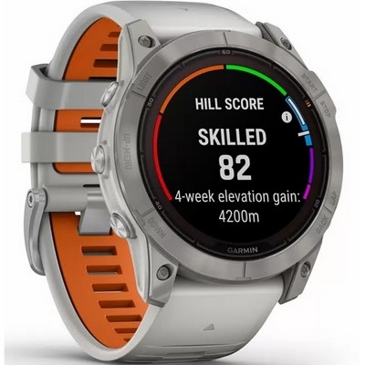 Garmin Fenix 7X Pro Sapphire Solar Titanium wt Fog Gray Band (010-02778-14) - фото 82230
