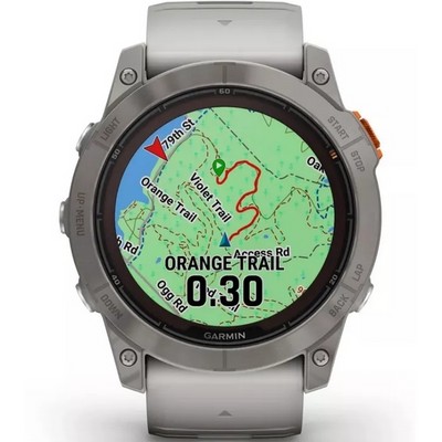Garmin Fenix 7X Pro Sapphire Solar Titanium wt Fog Gray Band (010-02778-14) - фото 82231