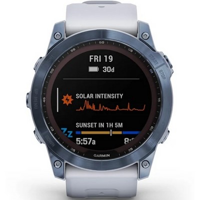 Garmin Fenix 7X Sapphire Solar Mineral Blue wt Whitestone Band (010-02541-14) - фото 82243
