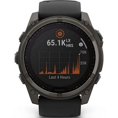 Garmin Fenix 8 51mm Solar Sapphire Carbon Gray Titanium with Black/Pebble Silicone (010-02907-10) - фото 82250
