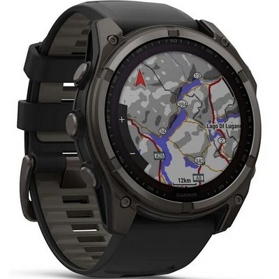 Garmin Fenix 8 51mm Solar Sapphire Carbon Gray Titanium with Black/Pebble Silicone (010-02907-10) - фото 82251