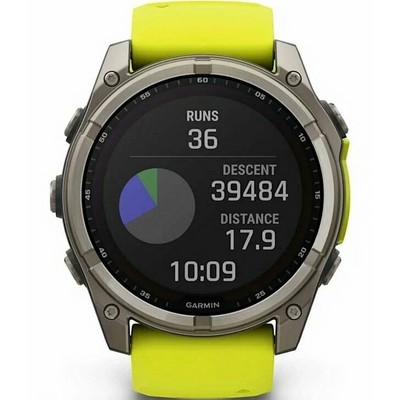 Garmin Fenix 8 51mm Solar Sapphire Titanium with Yellow Graphite Silicone (010-02907-20) - фото 82257