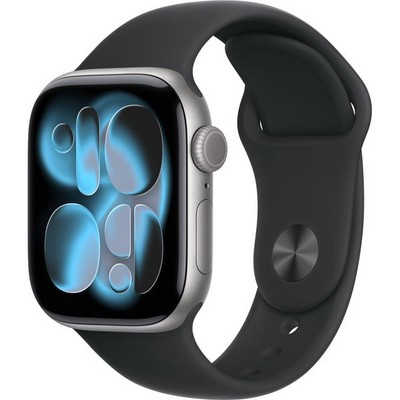 Apple Watch Series 11, 42 mm, Space Gray Aluminium  Black Sport Band - фото 83117