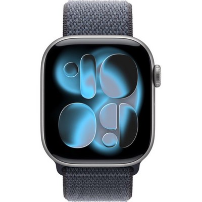 Apple Watch Series 11, 42 mm, Space Gray Aluminium Anchor Blue Sport Loop - фото 83130