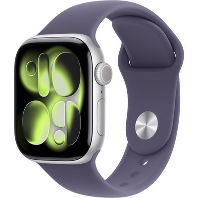 Apple Watch Series 11, 42 mm, Silver Aluminium  Purple Fog Sport Band - фото 83145