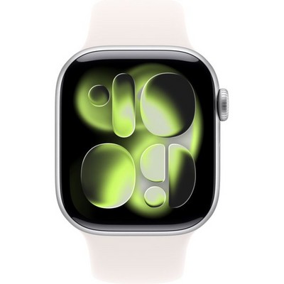 Apple Watch Series 11, 42 mm, Silver Aluminium Light Blush Sport Band SM/ML - фото 83169