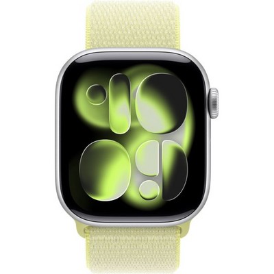 Apple Watch Series 11, 42 mm, Silver Aluminium Neon Yellow Sport Loop - фото 83171
