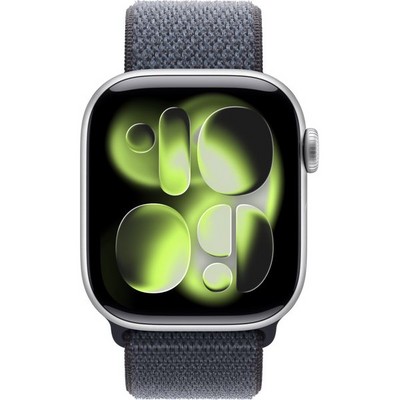 Apple Watch Series 11, 42 mm, Silver Aluminium Anchor Blue Sport Loop - фото 83173