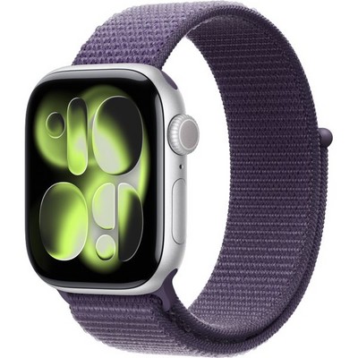 Apple Watch Series 11, 42 mm, Silver Aluminium  Purple Fog Sport Loop - фото 83174