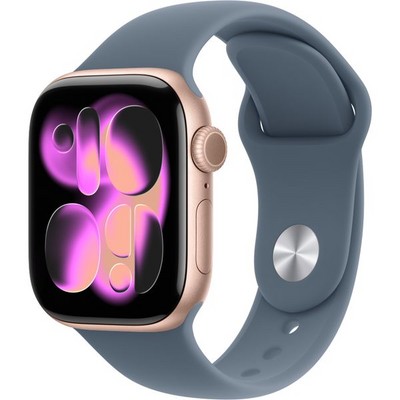 Apple Watch Series 11, 42 mm, Rose Gold Aluminium  Anchor Blue Sport Band - фото 83182