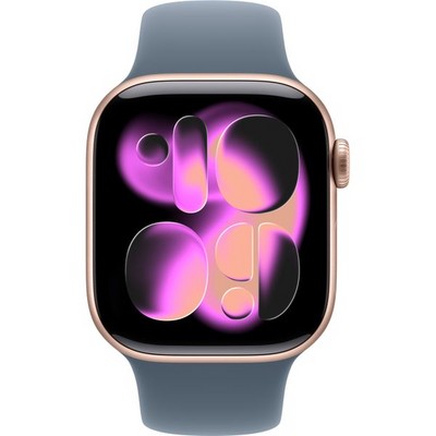 Apple Watch Series 11, 42 mm, Rose Gold Aluminium Anchor Blue Sport Band SM/ML - фото 83183 Apple Watch Series 11, 42 mm, Rose Gold Aluminium Anchor Blue Sport Band SM/ML - фото 83183