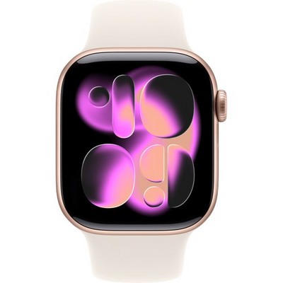 Apple Watch Series 11, 42 mm, Rose Gold Aluminium Starlight Sport Band SM/ML - фото 83187 Apple Watch Series 11, 42 mm, Rose Gold Aluminium Starlight Sport Band SM/ML - фото 83187