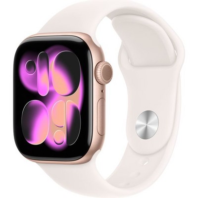 Apple Watch Series 11, 42 mm, Rose Gold Aluminium  Light Blush Sport Band - фото 83192
