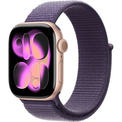 Apple Watch Series 11, 42 mm, Rose Gold Aluminium  Purple Fog Sport Loop - фото 83198