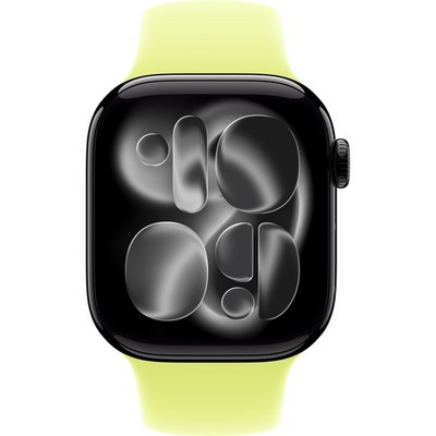 Apple Watch Series 11, 42 mm, Jet Black Aluminium Neon Yellow Sport Band SM/ML - фото 83205