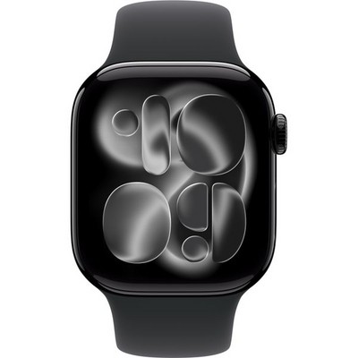 Apple Watch Series 11, 42 mm, Jet Black Aluminium Black Sport Band SM/ML - фото 83213
