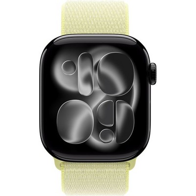 Apple Watch Series 11, 42 mm, Jet Black Aluminium Neon Yellow Sport Loop - фото 83219
