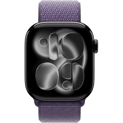 Apple Watch Series 11, 42 mm, Jet Black Aluminium Purple Fog Sport Loop - фото 83223