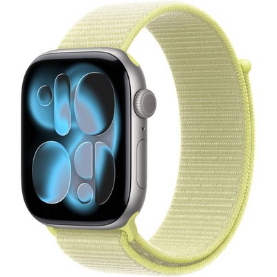Apple Watch Series 11, 46 mm, Space Gray Aluminium  Neon Yellow Sport Loop - фото 83251