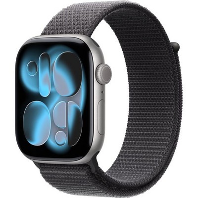 Apple Watch Series 11, 46 mm, Space Gray Aluminium  Dark Gray Sport Loop - фото 83263