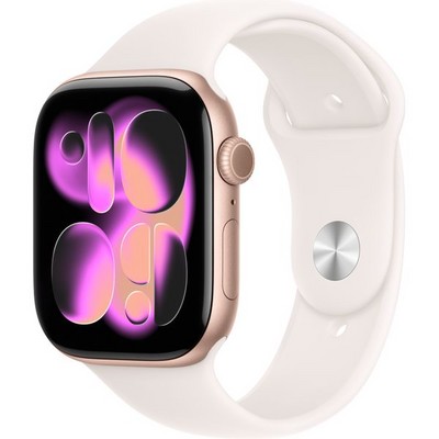 Apple Watch Series 11, 46 mm, Rose Gold Aluminium  Light Blush Sport Band - фото 83320