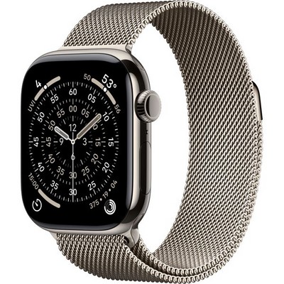 Apple Watch Series 11, 42 mm, Natural Titanium Milanese Loop - фото 83388