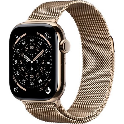 Apple Watch Series 11, 42 mm, Gold Titanium Milanese Loop - фото 83391